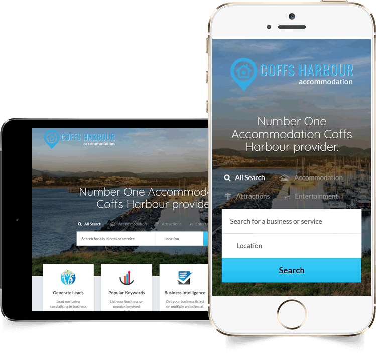Accommodation Coffs Harbour displayed beautifully on multiple devices